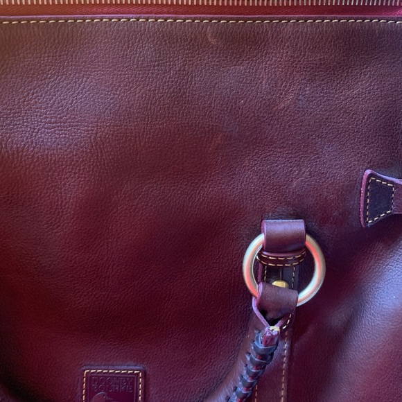 DOONEY AND BOURKE FLORENTINA LEATHER SATCHEL HANDBAG Dark Brown T’Moro - Picture 14 of 14